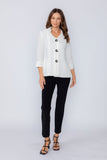 White Double Collar Jacket