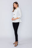 White Double Collar Jacket