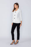 White Double Collar Jacket