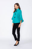 Teal Loose Fit Blazer