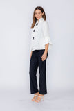 White Loose Fit Blazer