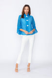 Blue Tulip Sleeve Short Jacket
