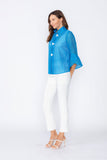 Blue Tulip Sleeve Short Jacket