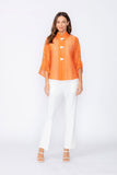 Orange Tulip Sleeve Short Jacket