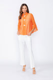 Orange Tulip Sleeve Short Jacket