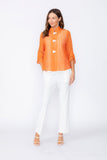 Orange Tulip Sleeve Short Jacket