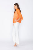 Orange Tulip Sleeve Short Jacket