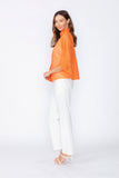 Orange Tulip Sleeve Short Jacket