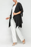 Black Dolman Sleeve Open Jacket