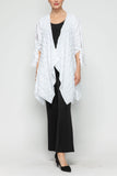 White Dolman Sleeve Open Jacket