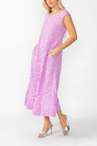 Orchid Cap Shoulder Scoop Neck Dress