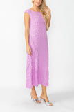 Orchid Cap Shoulder Scoop Neck Dress