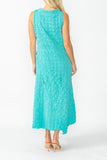 Turquoise Cap Shoulder Scoop Neck Dress