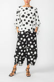 White Drop Bubble Sleeve Spaghetti Top