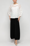 White Dolman Sleeve Wide Stand Collar