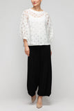 White Dolman Sleeve Wide Stand Collar