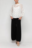 White Dolman Sleeve Wide Stand Collar