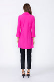 Pink Shirt Collar Front Twist Tunic Top
