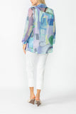 Very Peri Shawl Collar Mesh Jacket