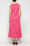 Fuchsia Asymmetrical Cut Front and Back Dress