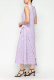 Lilac Mock-Neck Cold Shoulder Asymmetrical Dress