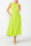 Neon Mock-Neck Cold Shoulder Asymmetrical Dress