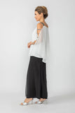 White Stone Trim Shoulder Poncho
