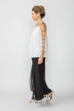 White Stone Trim Shoulder Poncho