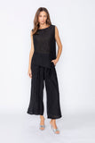 Black Side Cut Tank Top