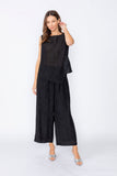 Black Side Cut Tank Top