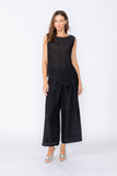 Black Side Cut Tank Top