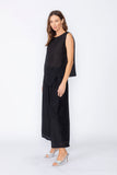 Black Side Cut Tank Top