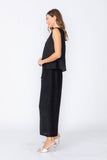 Black Side Cut Tank Top