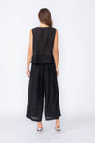 Black Side Cut Tank Top