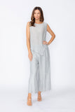 Silver Side Cut Tank Top