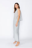 Silver Side Cut Tank Top