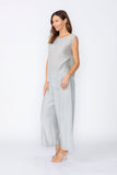Silver Side Cut Tank Top