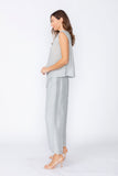Silver Side Cut Tank Top