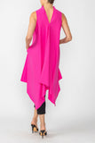 Pink Cowl Neck Sleeveless Drape