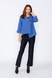 Blue Asymmetrical Double Jacket