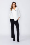 White Asymmetrical Double Jacket