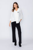 White Asymmetrical Double Jacket