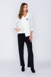 White Asymmetrical Double Jacket