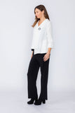 White Asymmetrical Double Jacket