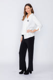 White Asymmetrical Double Jacket