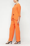 Carrot Sweep Band One Button Top