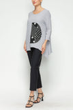 Gray Moon Contrast Top