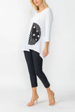 White Moon Contrast Top