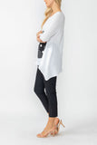 White Moon Contrast Top