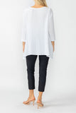 White Moon Contrast Top